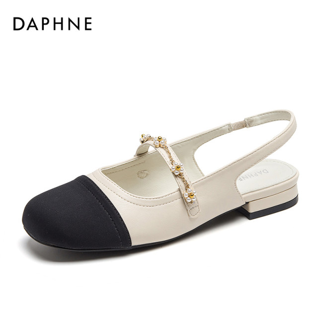 Daphne French Toe Sandals Women's 2025 New Summer Flat-soled Mary Jane Women's Shoes Small Flat Style Single Shoes