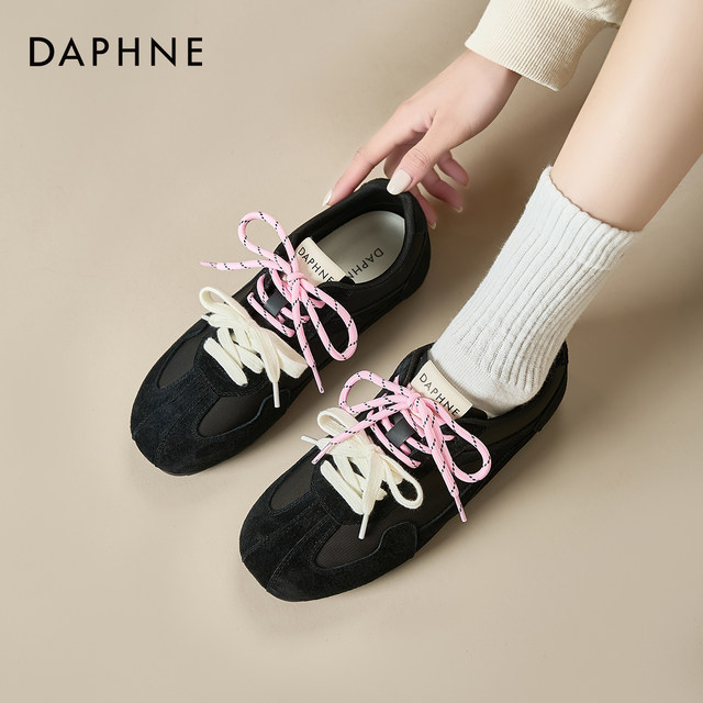 Daphne black moral training shoes for women, autumn 2025 new ballet flat shoes, Gan sports thin sole shoes
