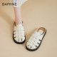Daphne Roman sandals for women's popular 2025 summer sandals wearing hollowed-out woven semi-tork pig cage shoes

