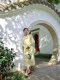 LANGAGE new Chinese light yellow three-dimensional flower skirt sun protection high waist simple and versatile pocket commuting set