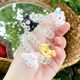 Cartoon kitten girl phone cord high elastic hair fresh and versatile daily hair rope durable headband princess hair tie