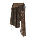 IUAE stray hippie light asymmetrical design skirt for women niche splicing retro midi skirt
