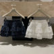 Sweet and cool versatile sporty style elastic waist short cake skirt for women's spring and summer American A-line white short skirt trendy