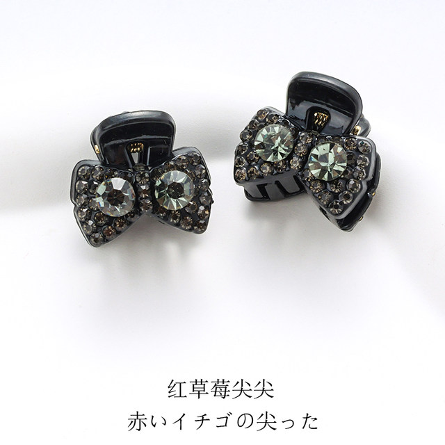 Exquisite rhinestone bow small scratching hair accessories small mini bangs hair clip women forehead side clip headdress women