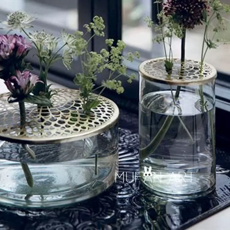 玻璃花瓶插花瓶口固定器神器网格防倒瓶居民宿花