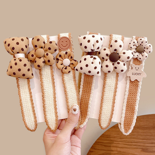 Children's hair hoop, girl's Velcro headband, little girl's bow bangs, baby hairpin headdress