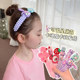 Children's Strawberry Bear Velcro Headband Cartoon Girl Hairband Broken Hair Artifact Baby Bangs Sticker Little Girl Headdress