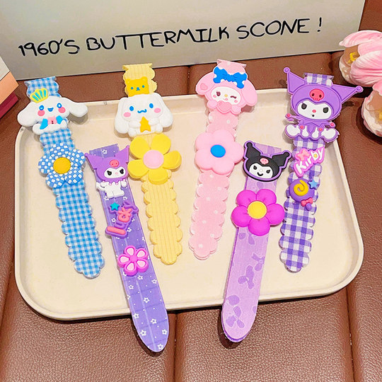 Kuromi Children’s Post 2025 New Girl Broken Hair Velcro Cute Hair Organizing Artifact Cartoon Hair Accessories