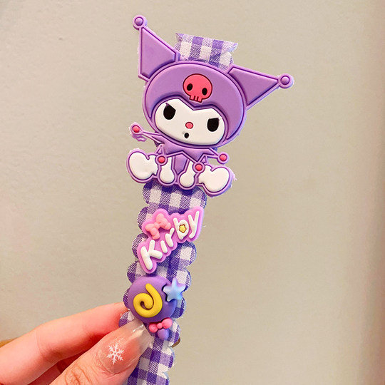 Kuromi Children’s Post 2025 New Girl Broken Hair Velcro Cute Hair Organizing Artifact Cartoon Hair Accessories