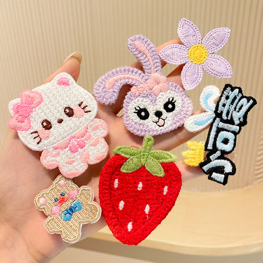 Children's Velcro broken hair arrangement artifact baby does not hurt hair bangs hairpin girl Internet celebrity back head headgear