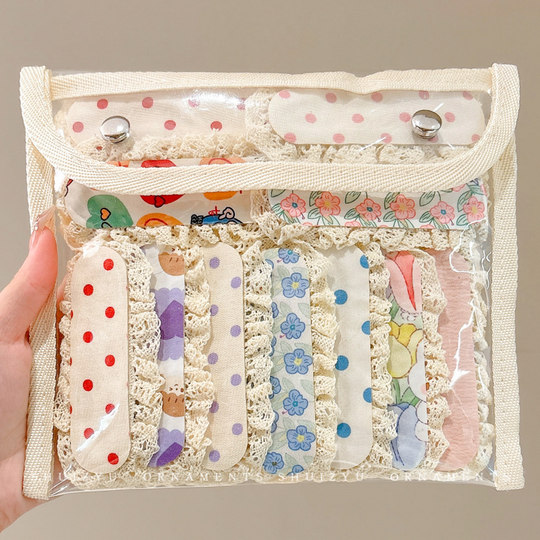 Girls lace lace bangs stickers for children's hair velcro 2025 new baby hair tidying artifact post