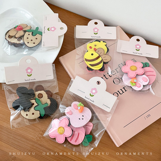 Children's cartoon sticky hair finishing artifact girl's forehead bangs post little girl's hair Velcro hair accessories