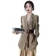 Slim fit plaid short blazer for women 2025 autumn new versatile tops for women's spring and autumn woolen coat
