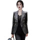 High-end motorcycle leather jacket for women short 2025 spring and autumn new Korean fashion women's autumn PU leather jacket