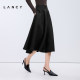 LANCY/Langzi 2025 Spring New High-end High-waist A-line Slim Mid-Long Umbrella Skirt Versatile Commuter Skirt

