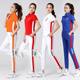 
Summer square dance costume new style set cotton stand collar short sleeve sports gymnastics ghost step dance clothes pants