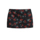 Hot girl retro rose printed mesh skirt for women in summer new high-waisted slim hip A-line short skirt