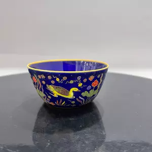 海外 正規品】 元 明時代 青花茶碗2種13ｃｍ 草花紋 中国古美術 アジア