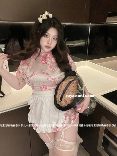 Good night Nana, four-color Chinese girl!! Slightly fat DY new Chinese cheongsam Chinese style large-size sweet anchor dress