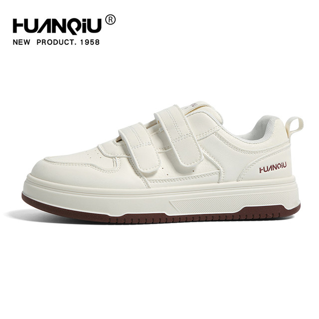 Global white shoes for women in autumn 2025 new comfortable soft sole versatile casual shoes for women Velcro sports shoes