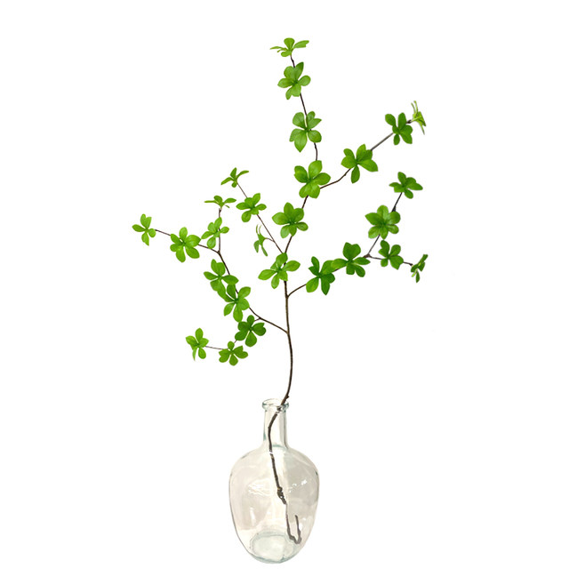 Simulated plant hanging clock Nordic fake green plant horse drunken tree branches living room desktop decoration ornaments home creative vase