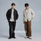 Marine highway brushed striped long-sleeved shirt men's spring and autumn Japanese casual pure cotton versatile jacket shirt