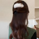 Autumn and winter water mink plush hair clip female back of the head of the head grabs a word twisting clip 2024 new horizontal chipper issuing card

