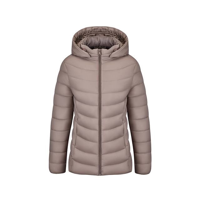Yalu mother thin down jacket for women 2025 autumn and winter new casual hooded short middle-aged and elderly warm jacket