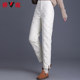 Yalu Mom Pants Winter Thickened Women's 2025 New Middle-aged and Elderly High Waist Straight Elastic Casual Warm Down Pants
