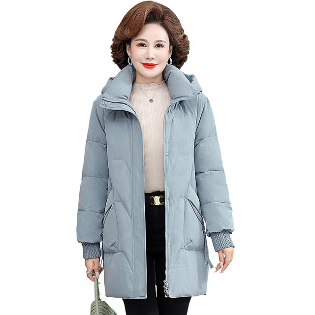 Yalu Mom's Winter Down Jacket 2025 New Fashionable Medium-Length Solid Color Warm Duck Down Jacket Women's Style
