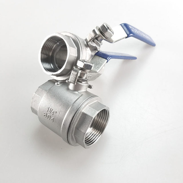 201 304 stainless steel two-piece medium-sized ball valve 2PC internal thread internal wire water switch valve 4 minutes 6 minutes 1 inch