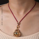 Pendant lanyard without tie-up necklace rope Jade gold and jade pendant buckle high-end woven eight-treasure compass braided rope adjustable
