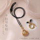 Pendant lanyard without tie-up necklace rope Jade gold and jade pendant buckle high-end woven eight-treasure compass braided rope adjustable