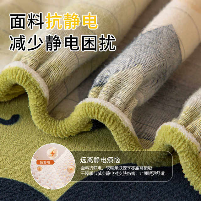 Winter Velvet Sheets 2025 New Thickened Milk Velvet Sheets Category A Mother and Baby Sheets Three-piece Set Pillowcases Rental Room