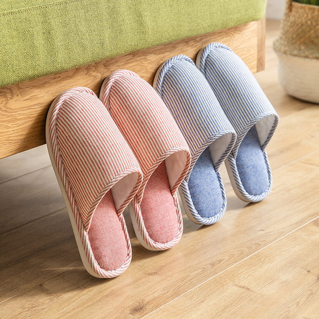 Cotton slippers plush autumn and winter indoor home non-slip thick-soled women's warm couple slippers men's deodorant