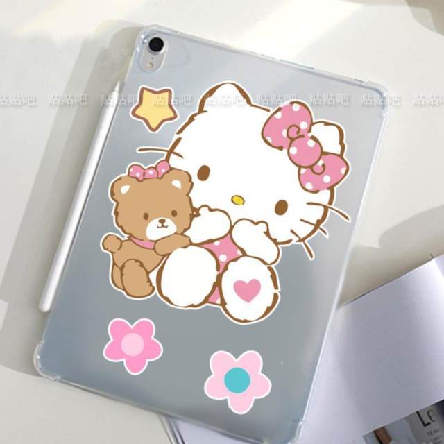 
Cute cartoon KT cat motorcycle electric car sticker scratches block battery car helmet decorative laptop sticker