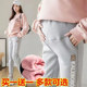 Pregnant women's pants in spring and autumn and winter wearing fashion guard leggings with pants plus thickened warmth care tidal sports trousers maternal dress