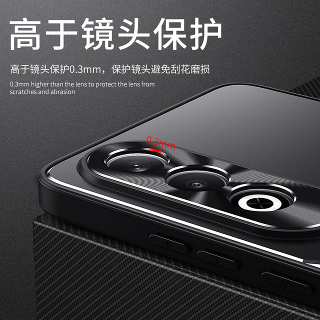 OPPOA3 dynamic version of the mobile phone case A3X new metal texture protective cover 0pp0a3x all -inclusive lens anti -drop light luxury matte texture anti -fingerprint men's high -end scratch anti -fingerprint 5g thin thinness
