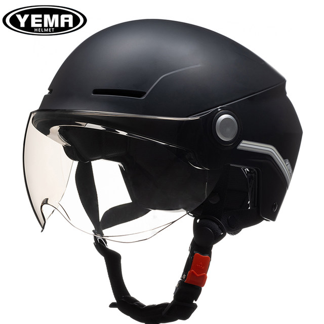 Mustang motorcycle helmet summer sun protection lightweight half helmet 3C certified men's and women's electric bike riding large size safety helmet