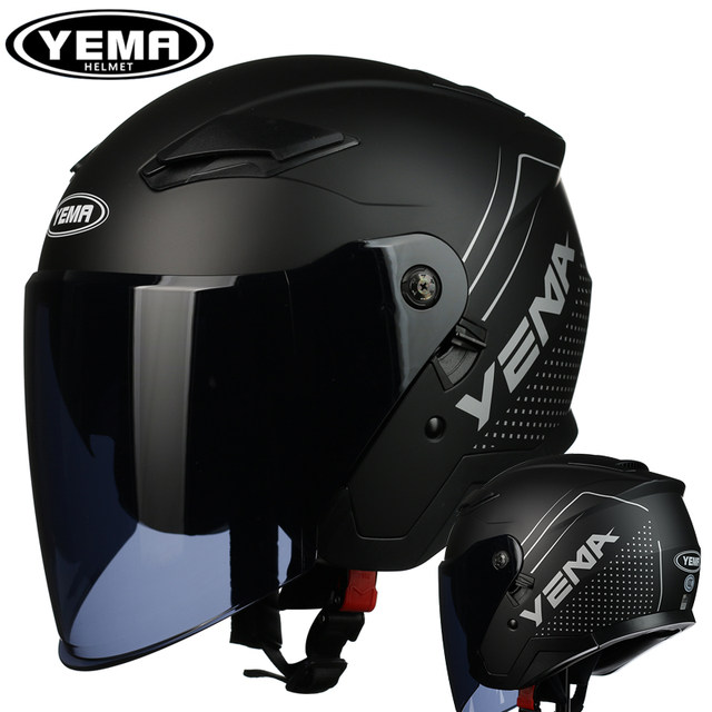 Mustang helmet electric motorcycle half helmet four seasons sunscreen riding helmet men and women universal 3/4 lightweight winter
