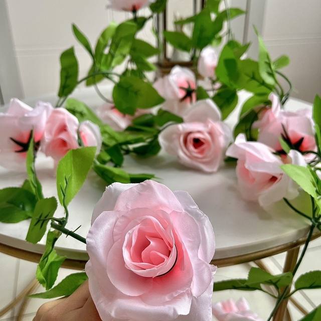 Wall hanging decoration simulated rose vine living room balcony air conditioning pipe courtyard decoration rattan wall hanging green plants