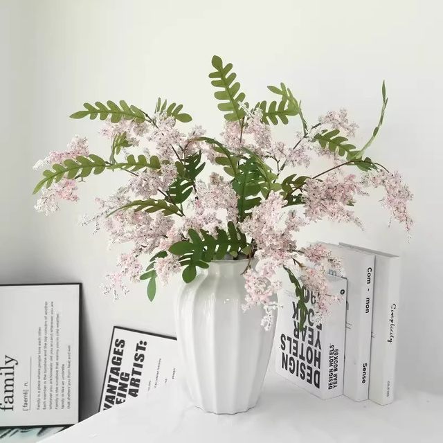 Artificial flowers, high-end, lifelike sophora flowers, artificial flowers, high-end artificial flowers, living room dried flowers, dining table decorations