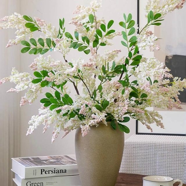 
Mujian high-end Sophora japonica artificial flower decorations, fake flower arrangements, plastic flowers, silk flowers, table decorations