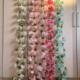 Simulated cherry blossom rattan wall hanging fake flower rattan air conditioning duct indoor ceiling wedding decoration plastic vine plant