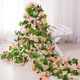 Simulated rose vine fake flower rattan air conditioning pipe stairs balcony decoration covering railing plastic vine plants