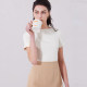 One-length contrasting color short sleeve contrasting color slim workplace casual and fashionable dress
