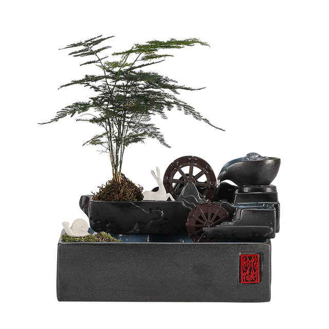 
Japan's high-quality wealth-drawing water ornaments circulating water ceramic office desktop home living room entrance tea table opening