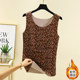 Autumn and winter velvet warm and traceless vest for women with large size inside wear bottoming shirt middle-aged and elderly mothers with thick velvet autumn clothes