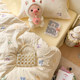 Class A pure cotton four-piece set of cotton bedding 2025 new fresh floral quilt cover dormitory student three-piece set 4