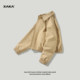 XAKA American retro style spring lapel couple jacket versatile short wide version high-end bomber jacket men